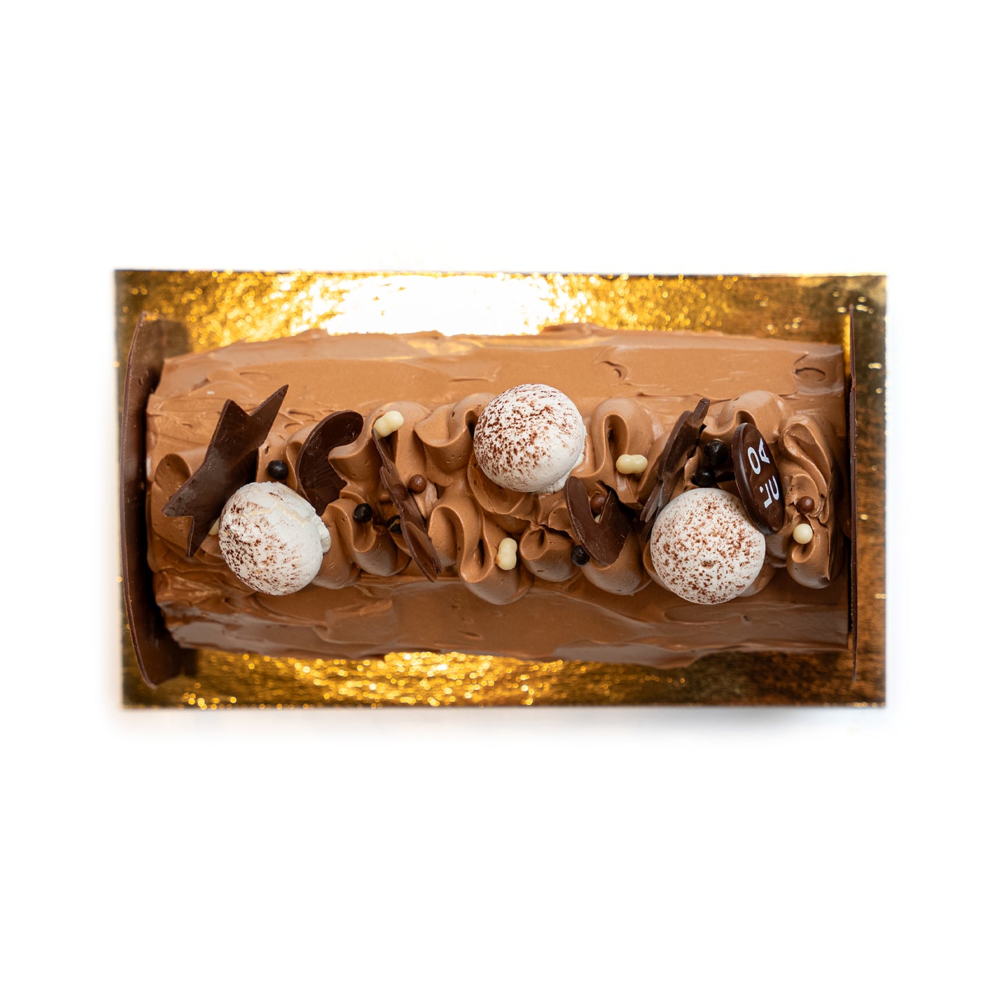 Chocolate Caramel Praline Yule Log