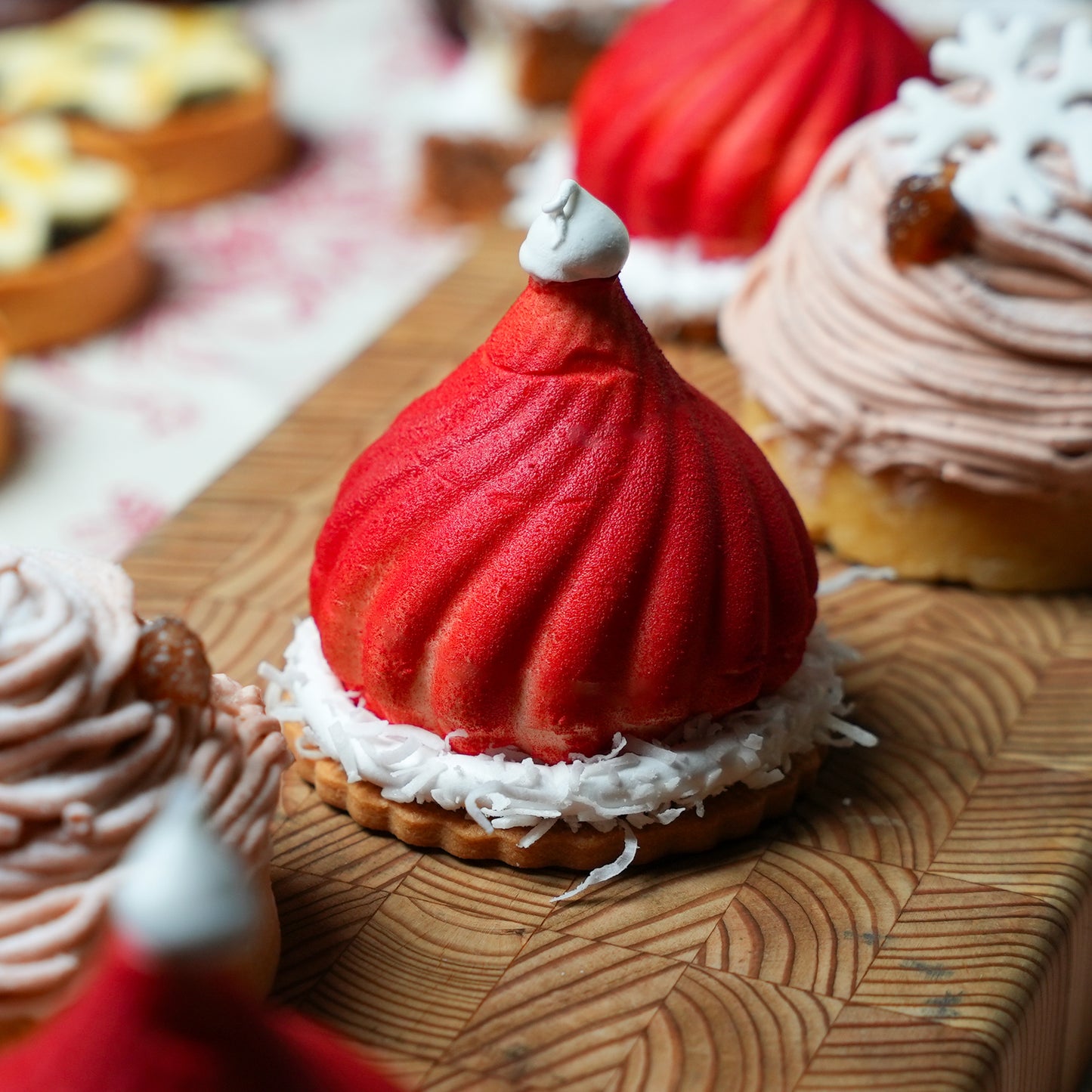 Vanilla Raspberry Santa Hat